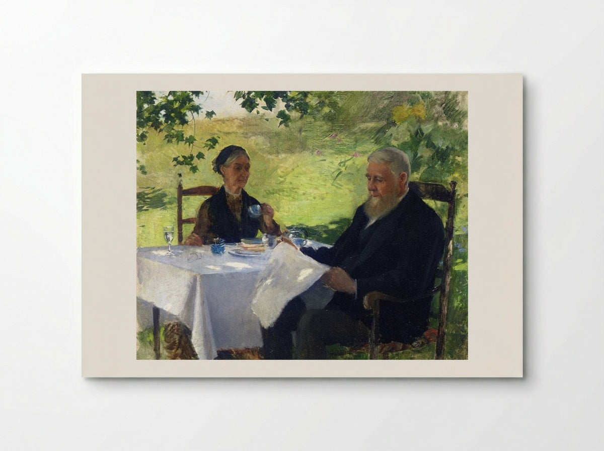 Tea on the Porch - Willard Metcalf - Poster
