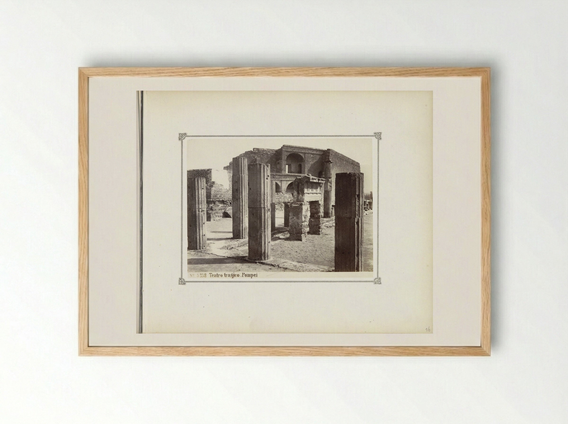 Teatro tragico, Pompei - Giorgio Sommer - Framed Print Wood