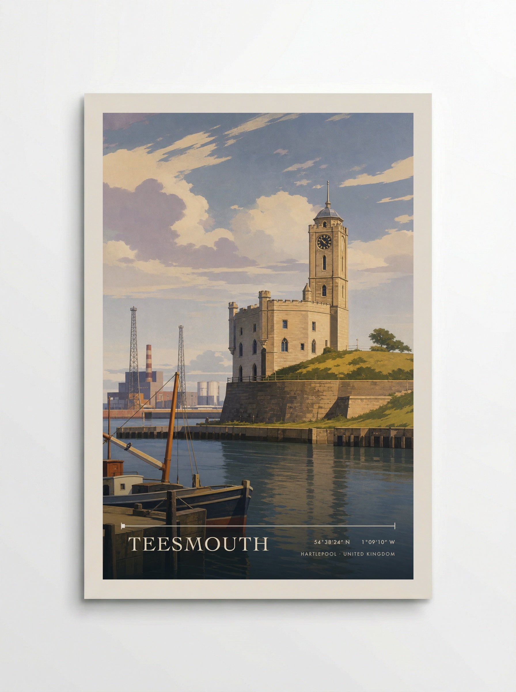 Teesmouth Hartlepool United Kingdom Travel Poster - Poster