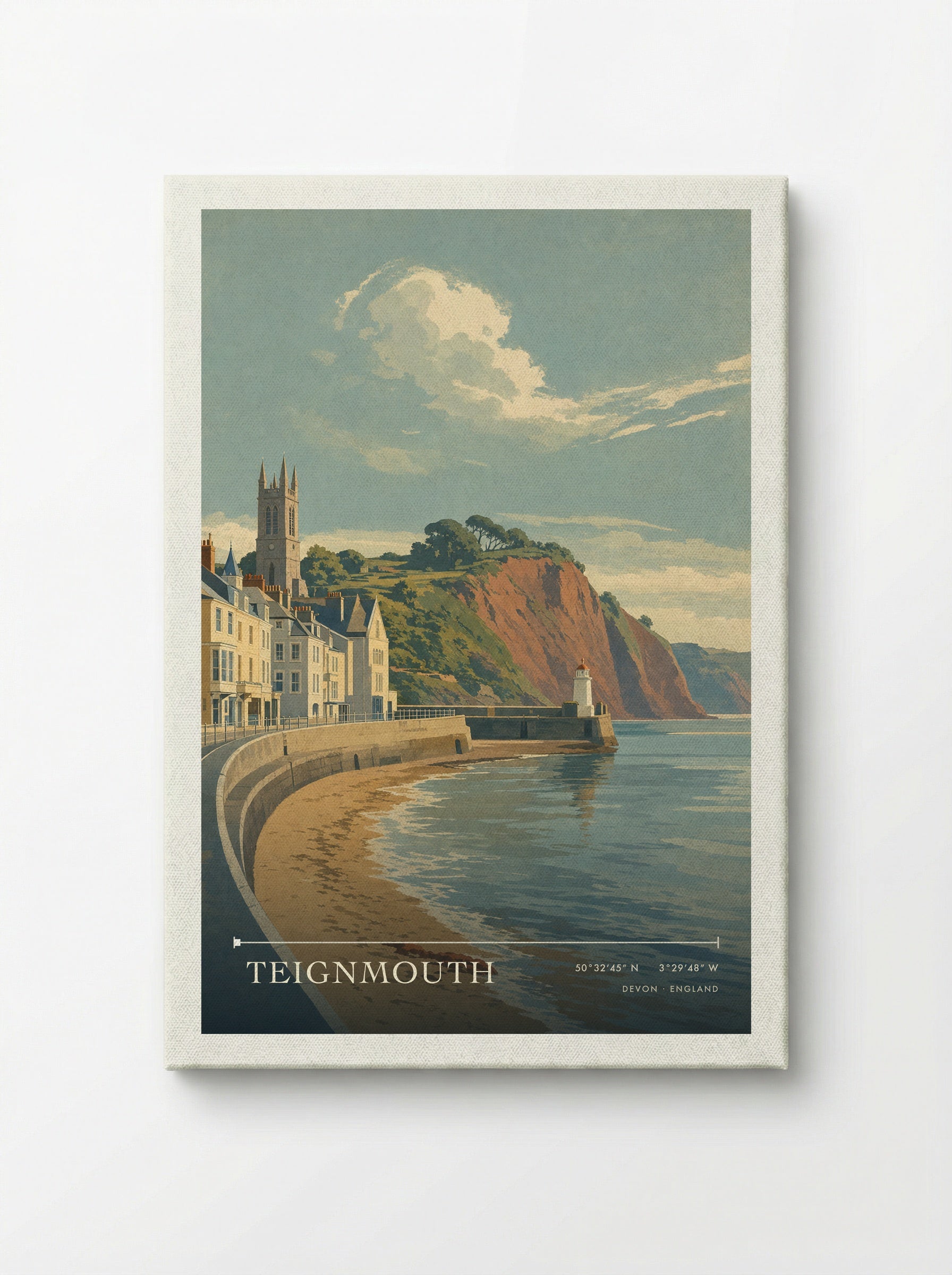 Teignmouth Devon England Travel Poster - Canvas