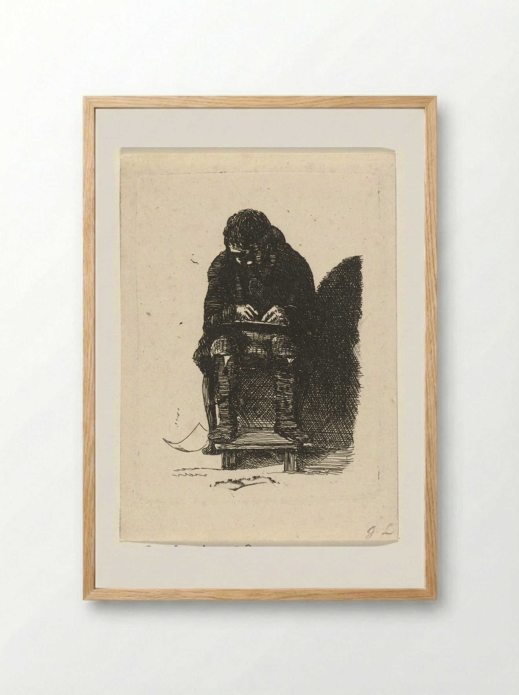 Tekenaar (The Draughtsman) - Gerrit Lamberts - Framed Print Wood