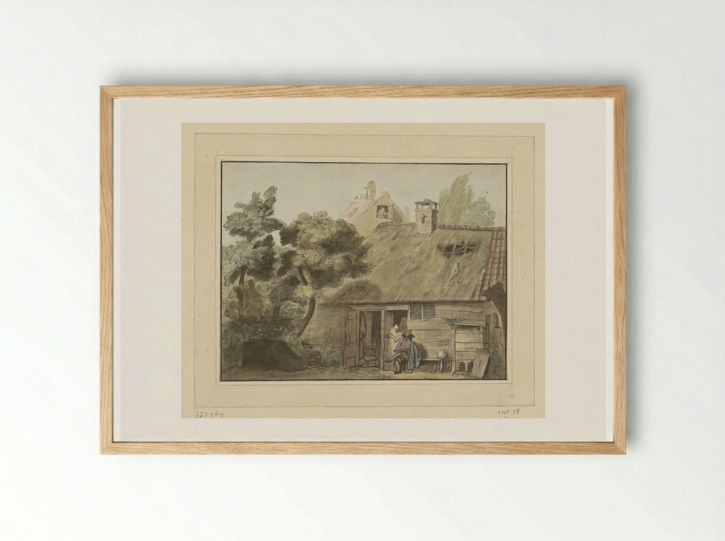Tekenaar voor boerderij - Cornelis Ploos van Amstel - Framed Print Wood