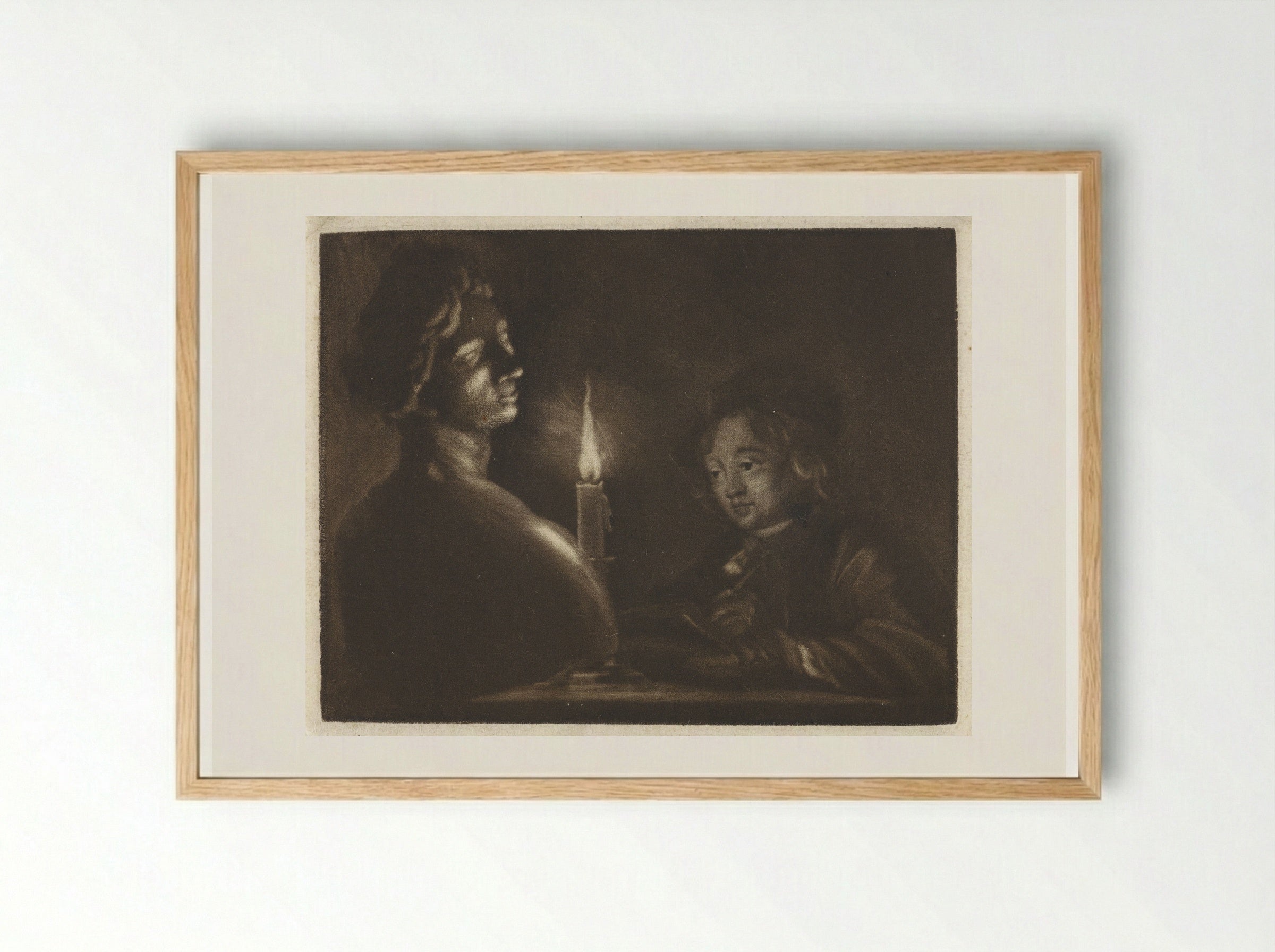 Tekenende jongen - Aert Schouman - Framed Print Wood