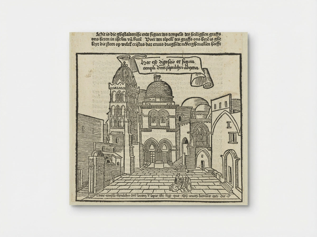 Tempel met graf van Christus in Jerusalem - Erhard Reuwich - Poster