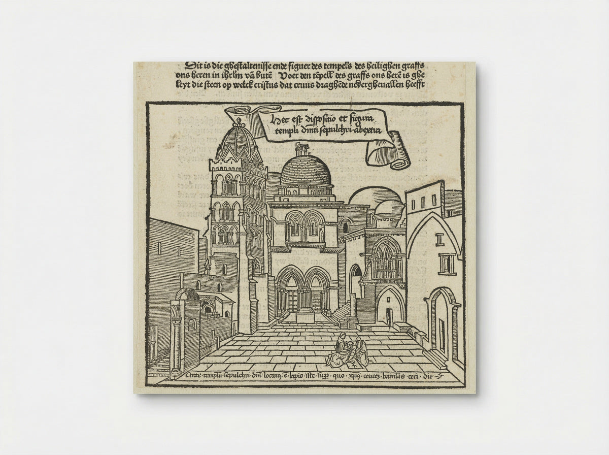 Tempel met graf van Christus in Jerusalem - Erhard Reuwich - Poster