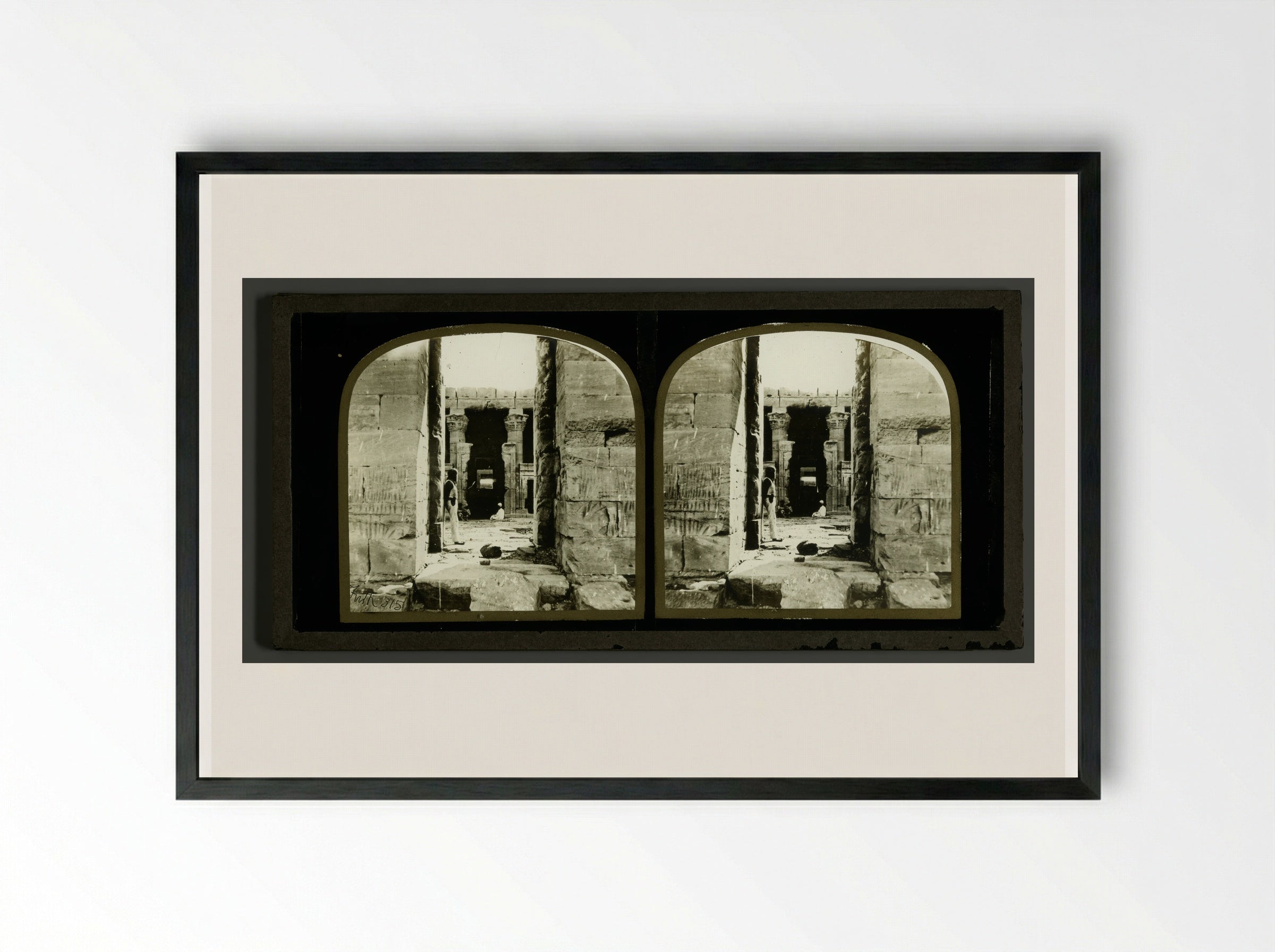 Tempel van Dakka - Francis Frith - Framed Print Black