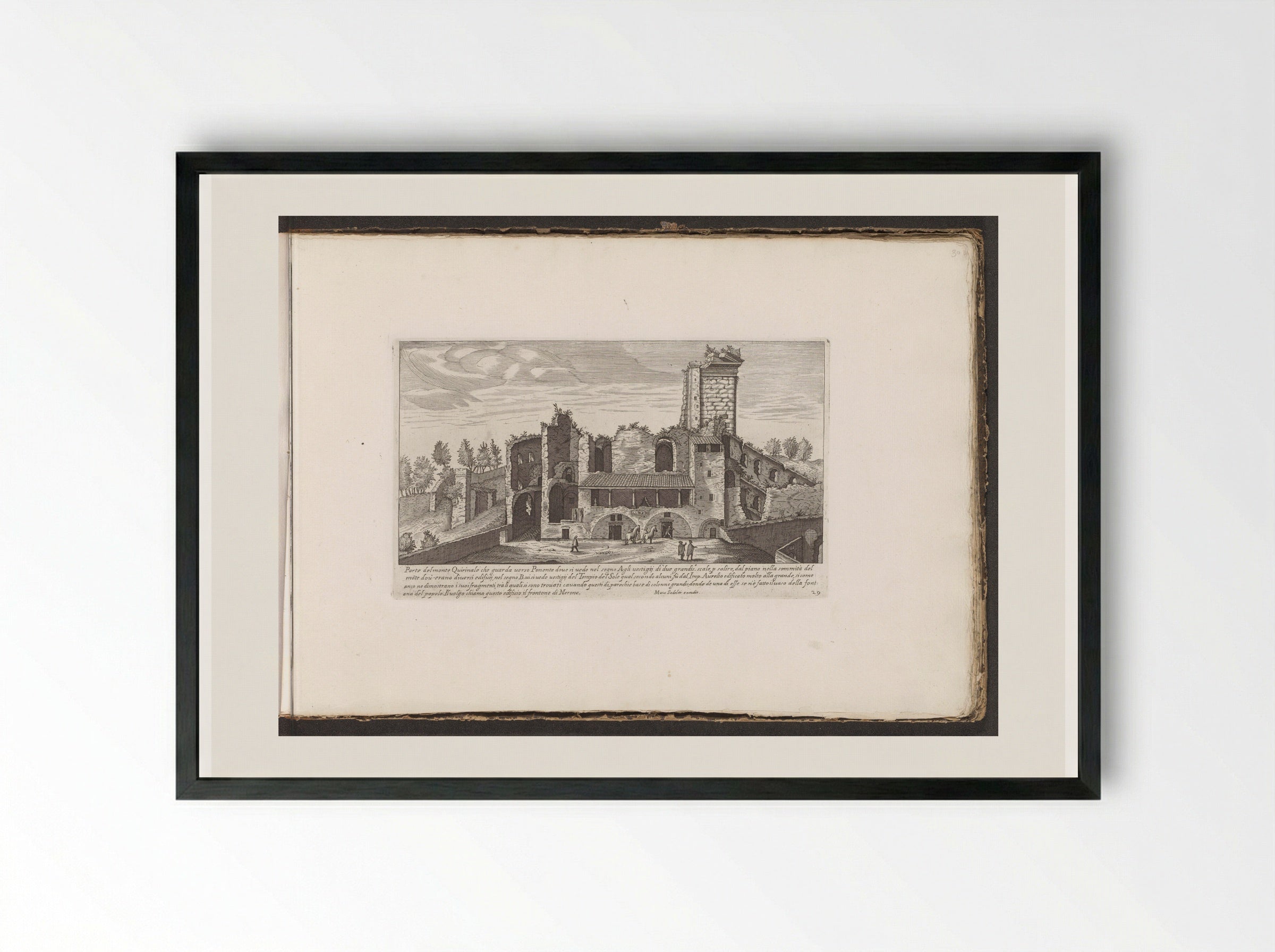 Tempel van Serapis - Giovanni Giacomo de' Rossi - Framed Print Black