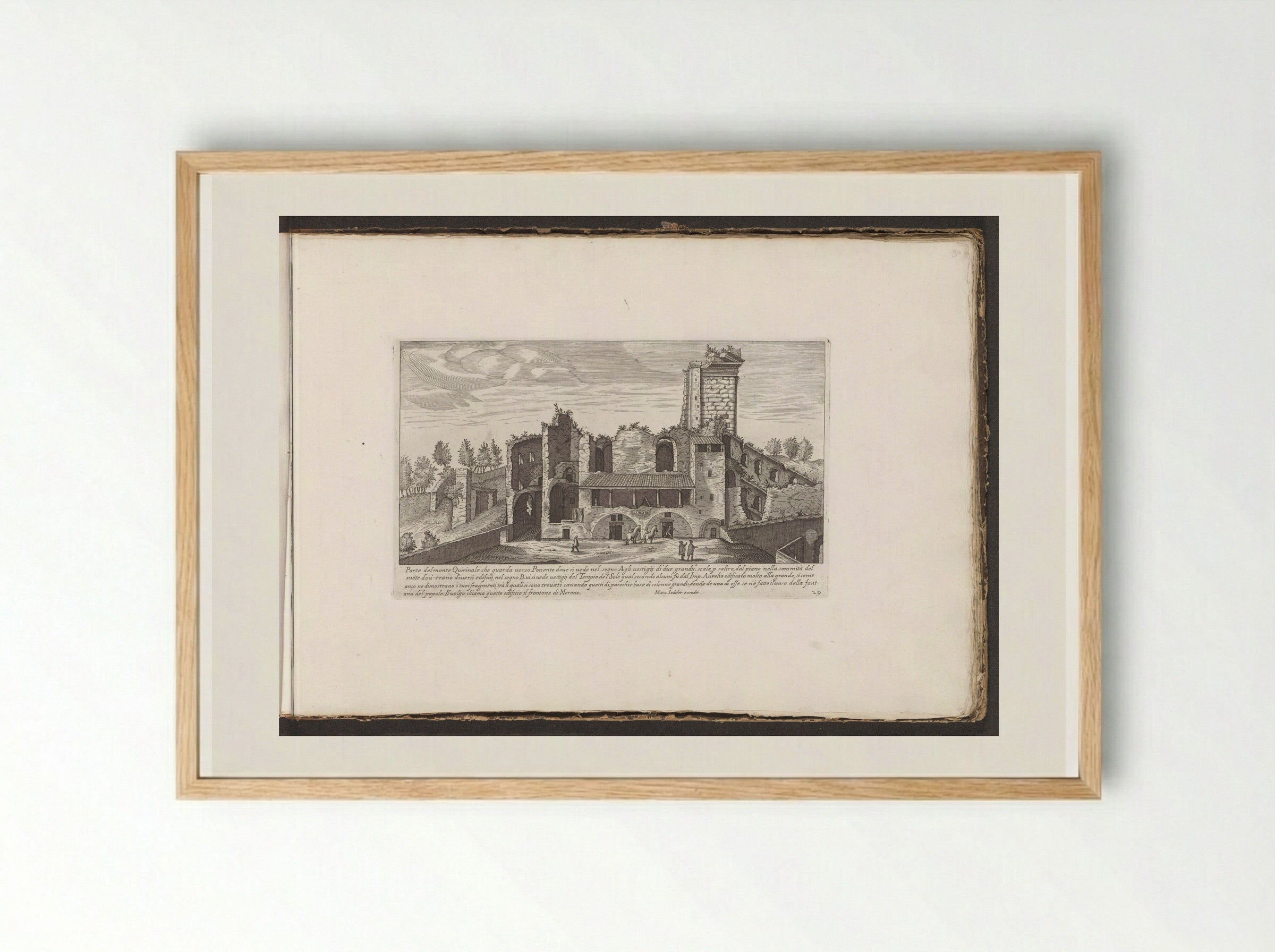 Tempel van Serapis - Giovanni Giacomo de' Rossi - Framed Print Wood