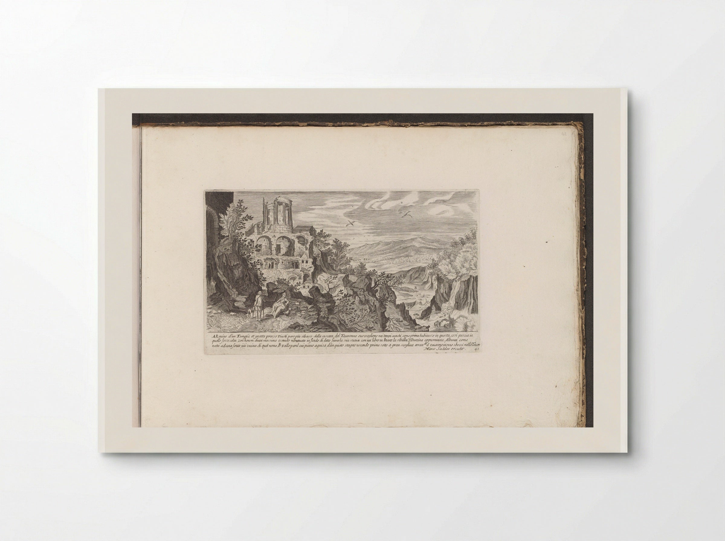 Tempel van de Sibylle te Tivoli - Giovanni Giacomo de' Rossi - Poster