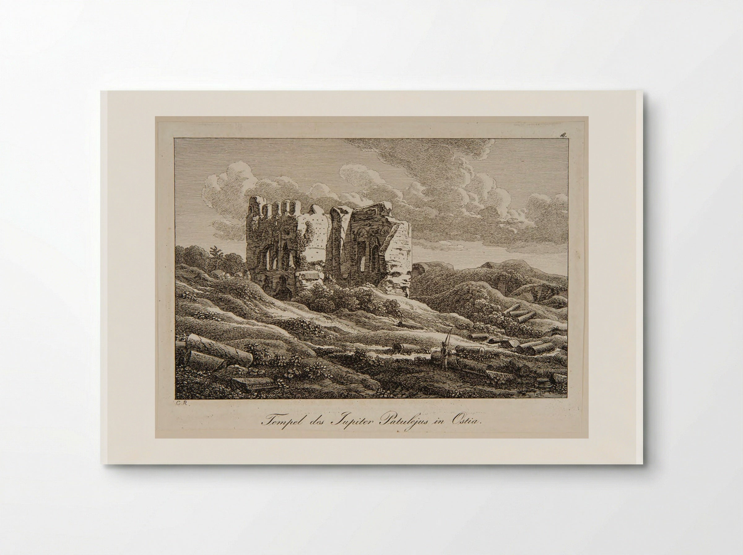 Temple of Jupiter Patulejus in Ostia - Johann Christian Reinhart - Poster