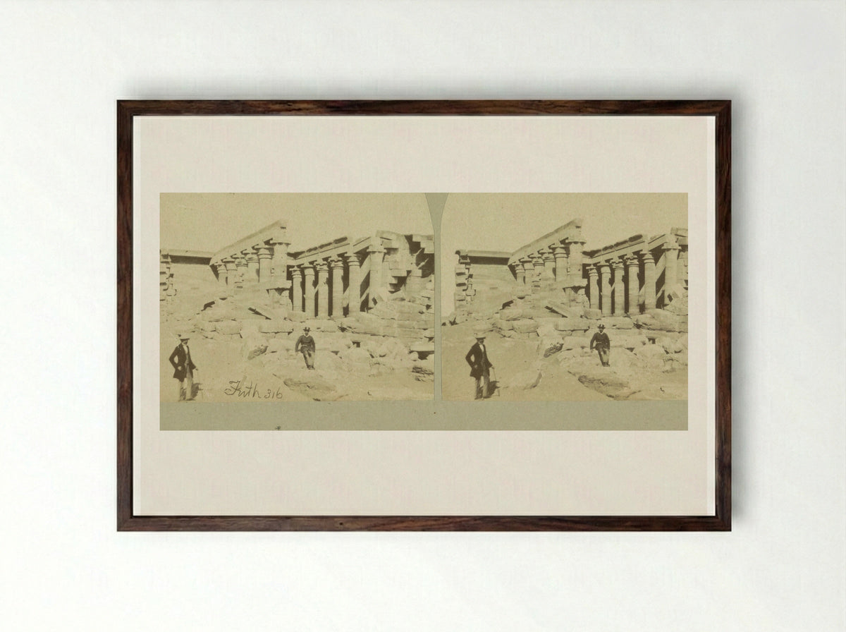 Temple of Kalabsha, Egypt - Francis Frith - Framed Print Dark Wood