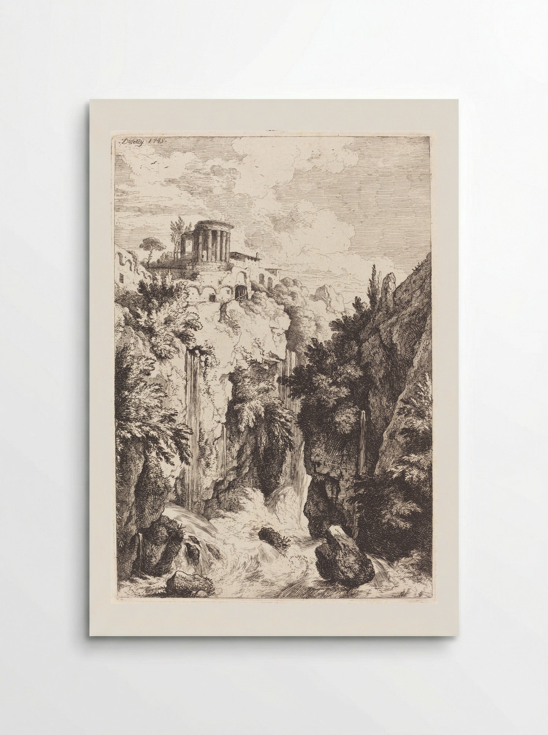 Temple of the Sibyl at Tivoli - Christian Wilhelm Ernst Dietrich - Poster