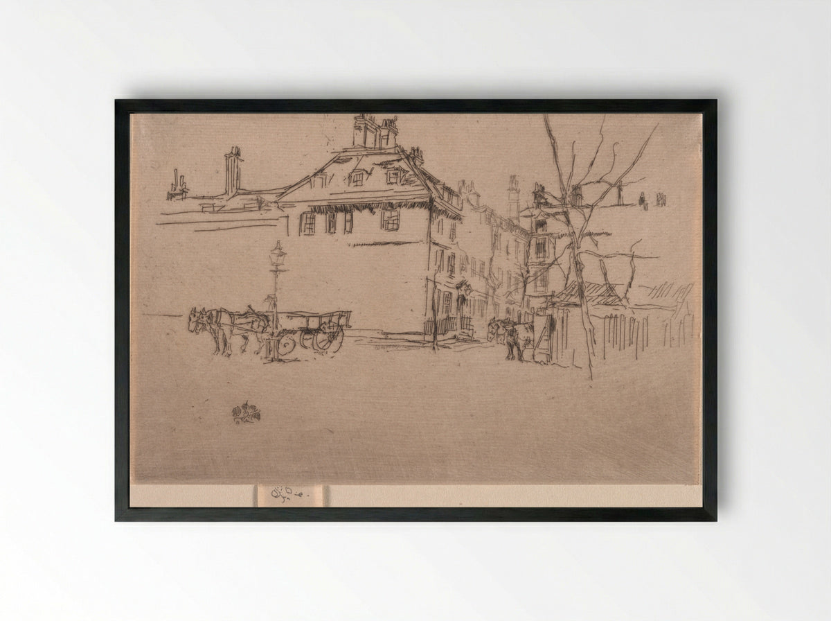 Temple - James McNeill Whistler - Framed Print Black