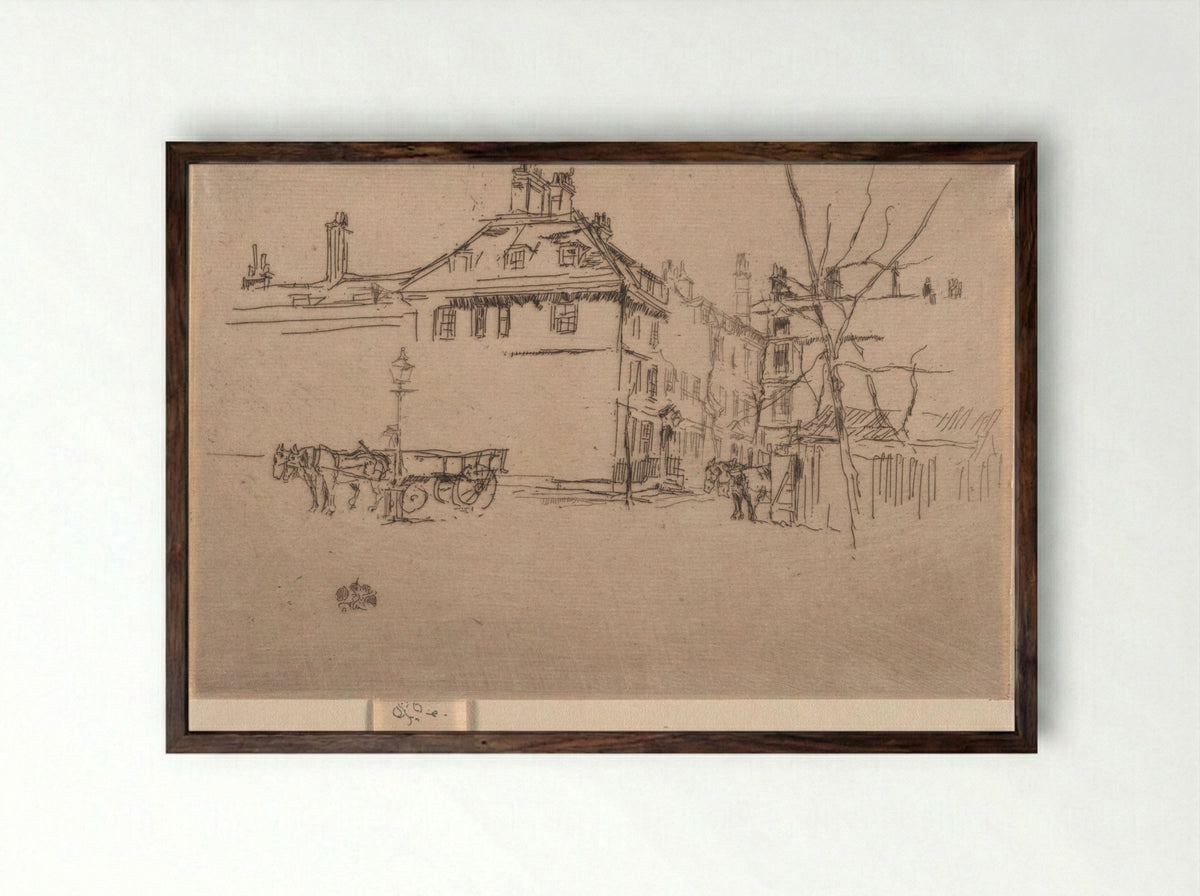 Temple - James McNeill Whistler - Framed Print Dark Wood