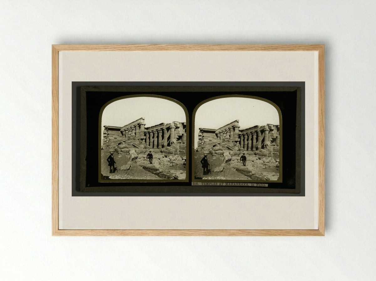 Temples at Maharraka, in Nubia - Francis Frith - Framed Print Wood