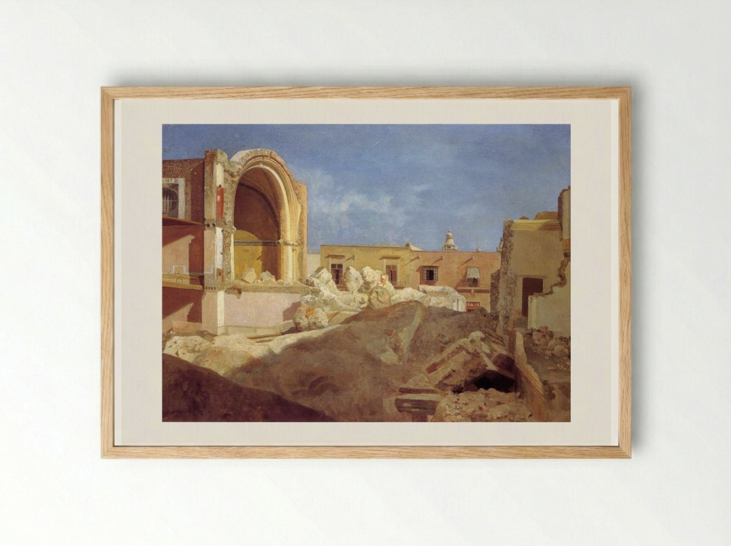 Templo de San Bernardo - José María Velasco - Framed Print Wood