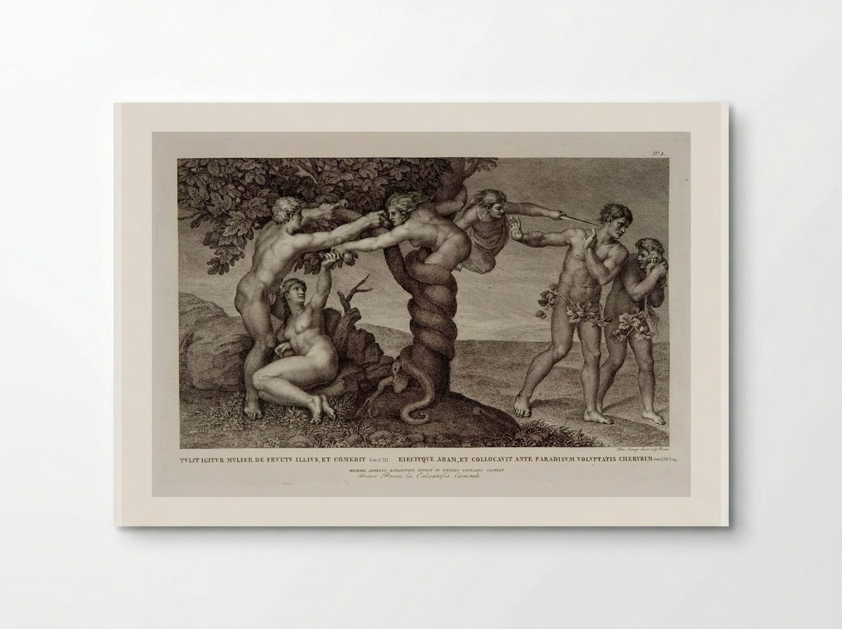 Temptation and Expulsion - Domenico Cunego - Poster