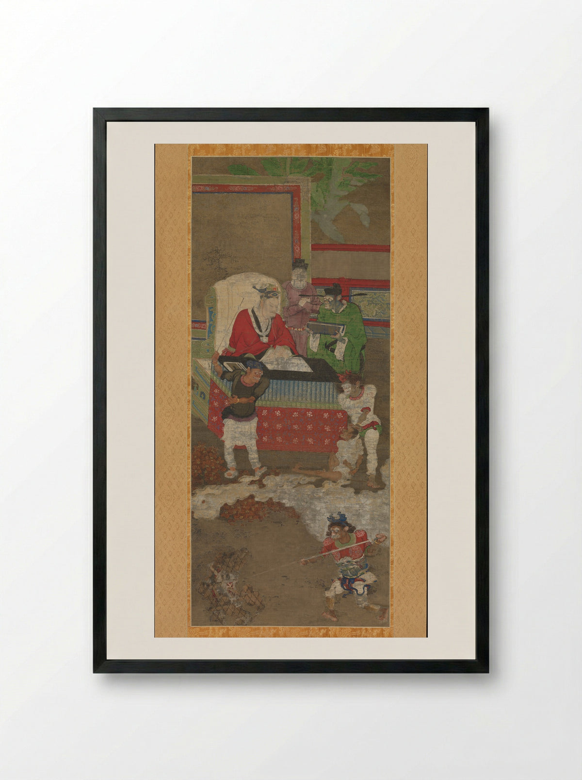 Ten Kings of Hell - Jin Chushi - Framed Print Black