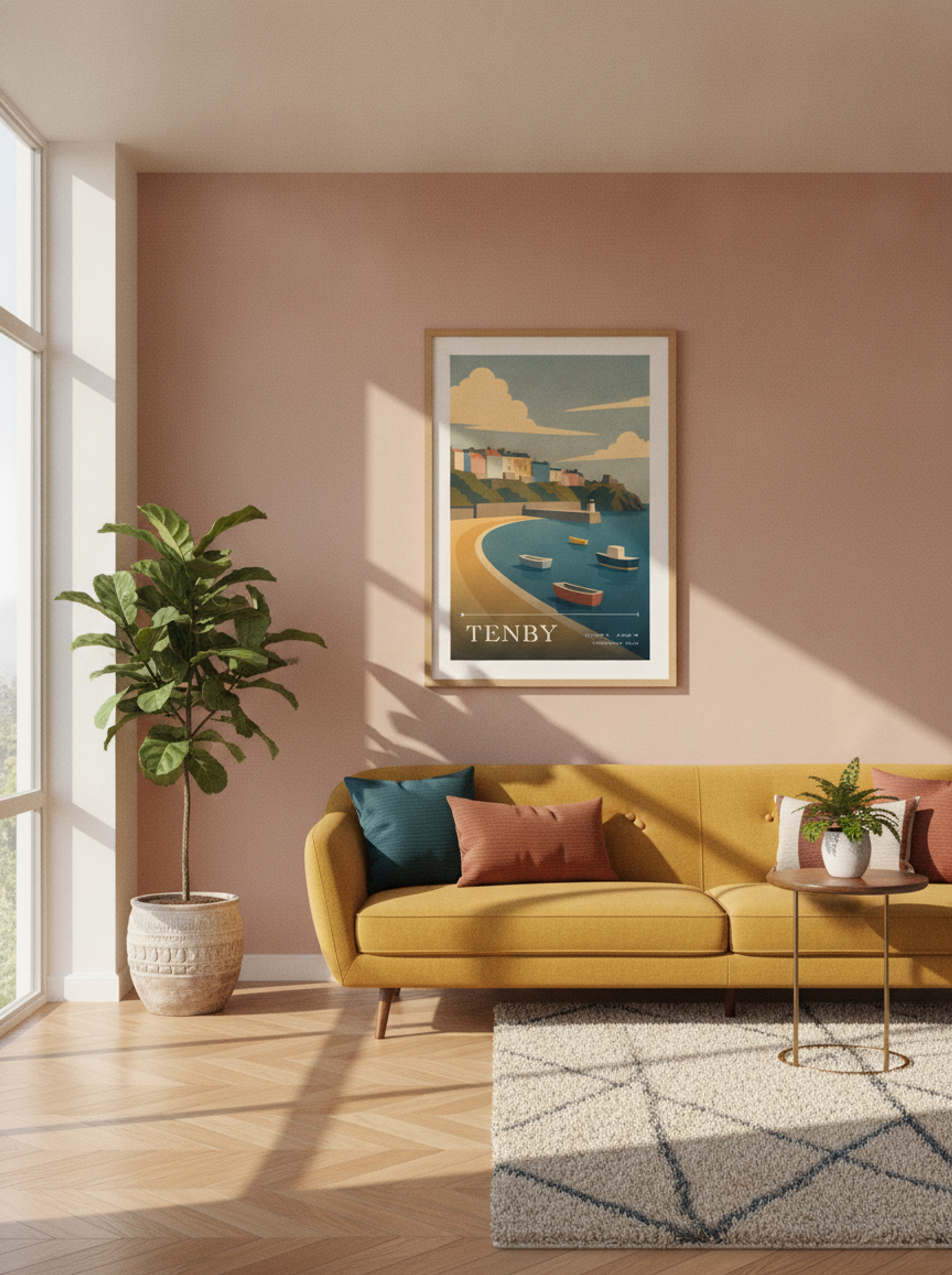 Tenby Pembrokeshire Travel Poster - Lifestyle