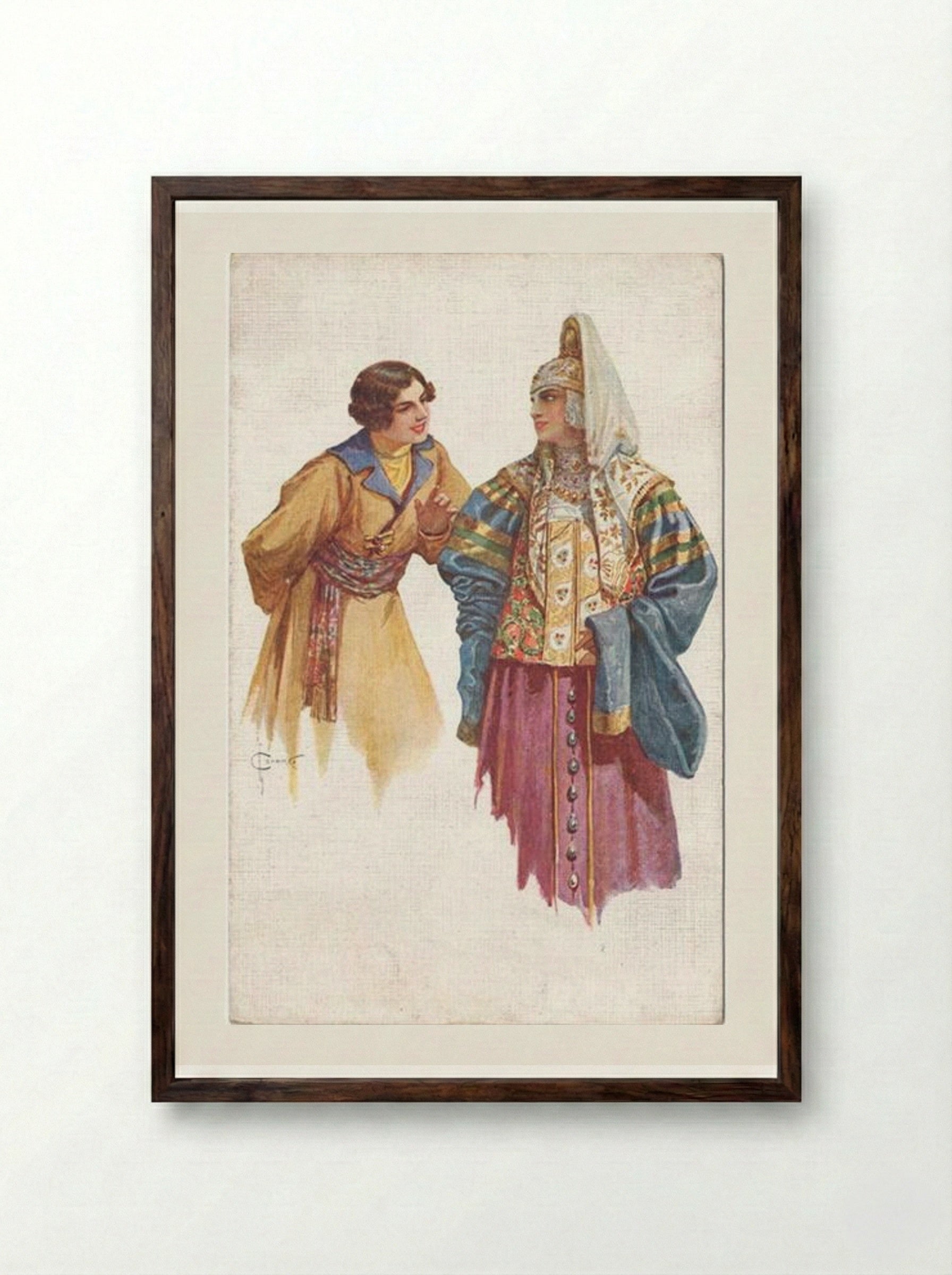 Tenderness - Sergey Solomko - Framed Print Dark Wood