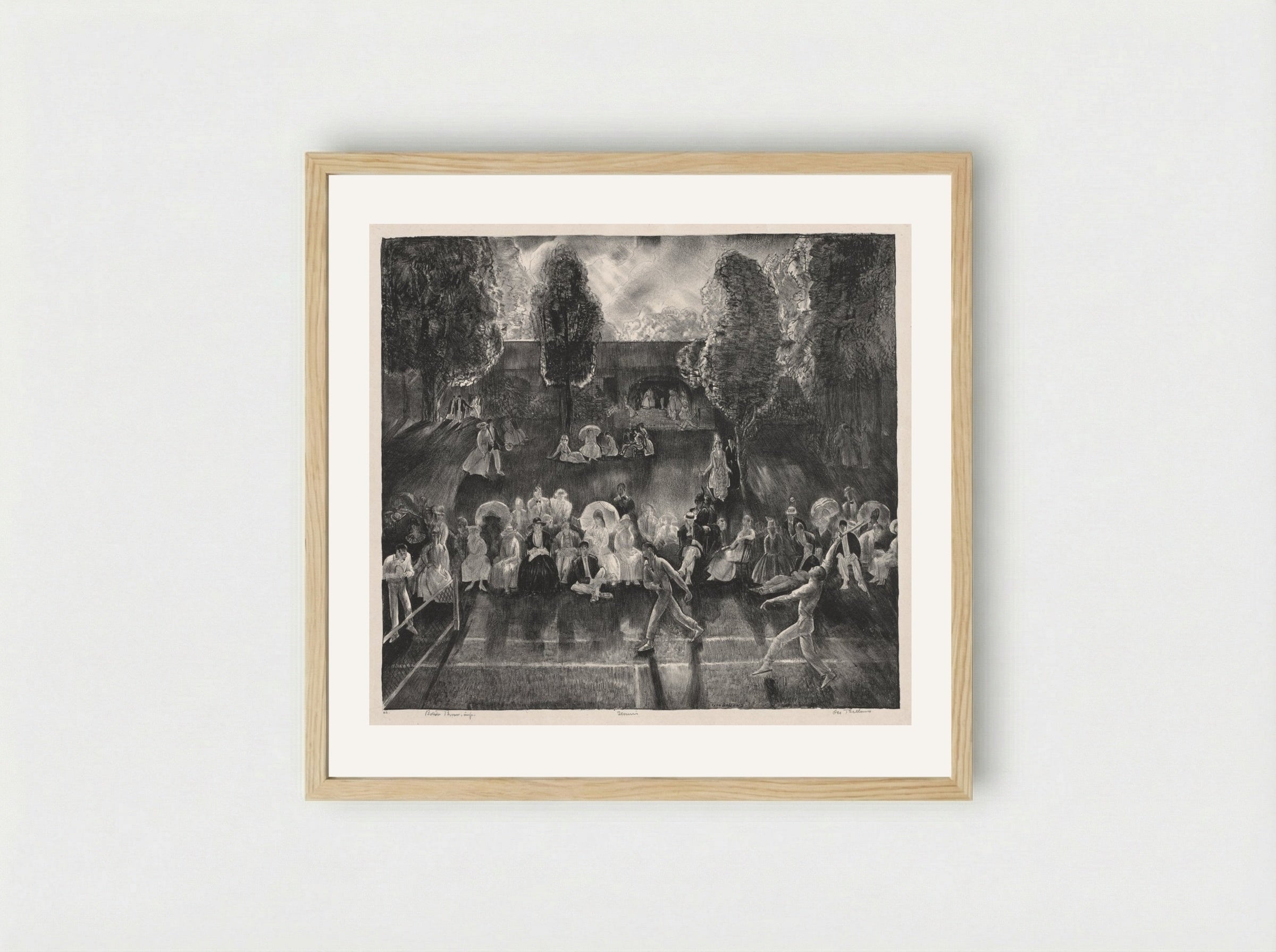 Tennis - George Bellows - Framed Print Wood
