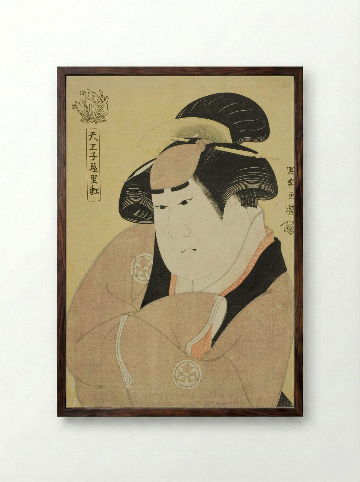 Tennojiya Riko - Tōshūsai Sharaku - Framed Print Dark Wood