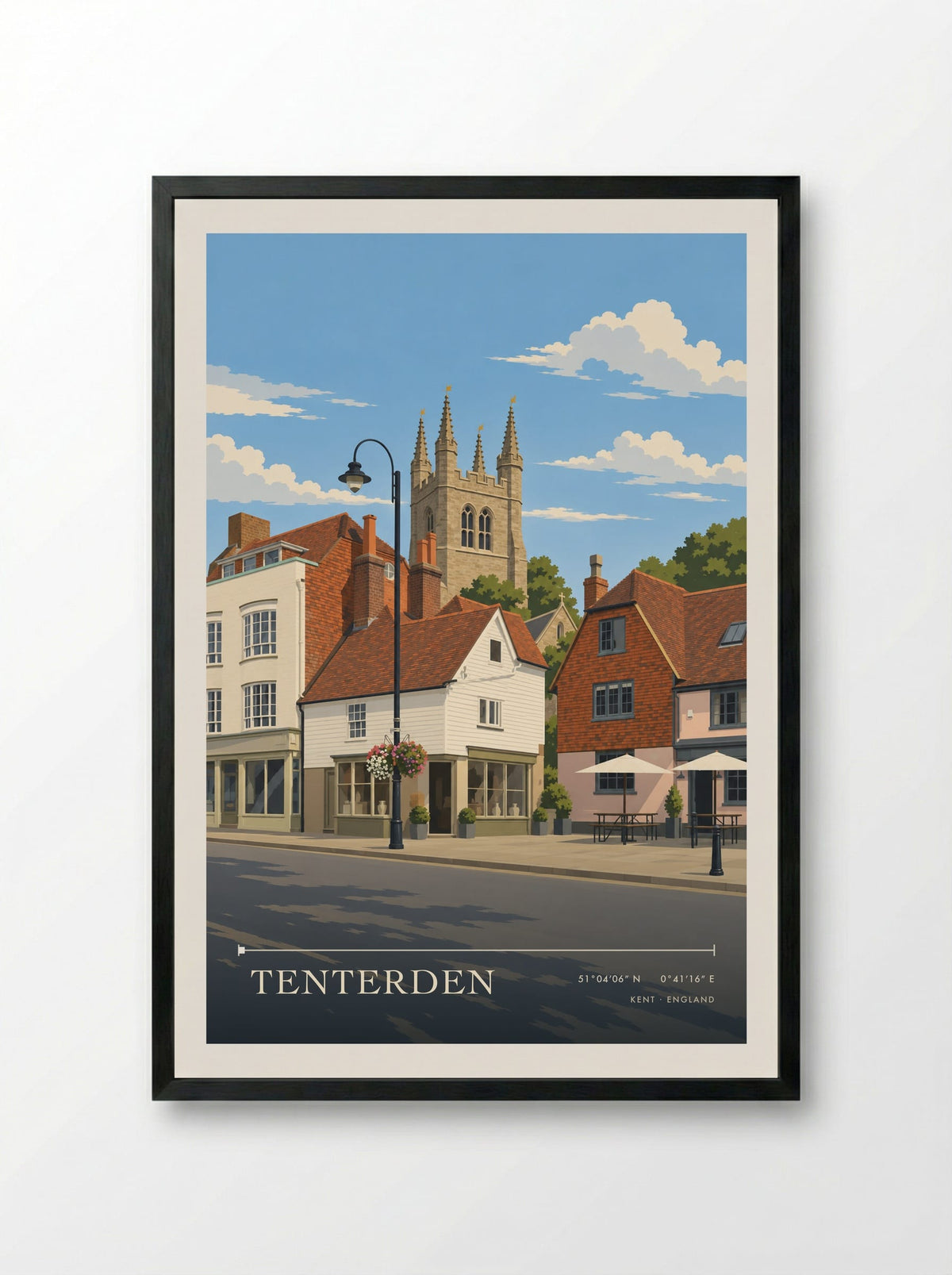 Tenterden, Kent | Travel Poster - Framed Print Black