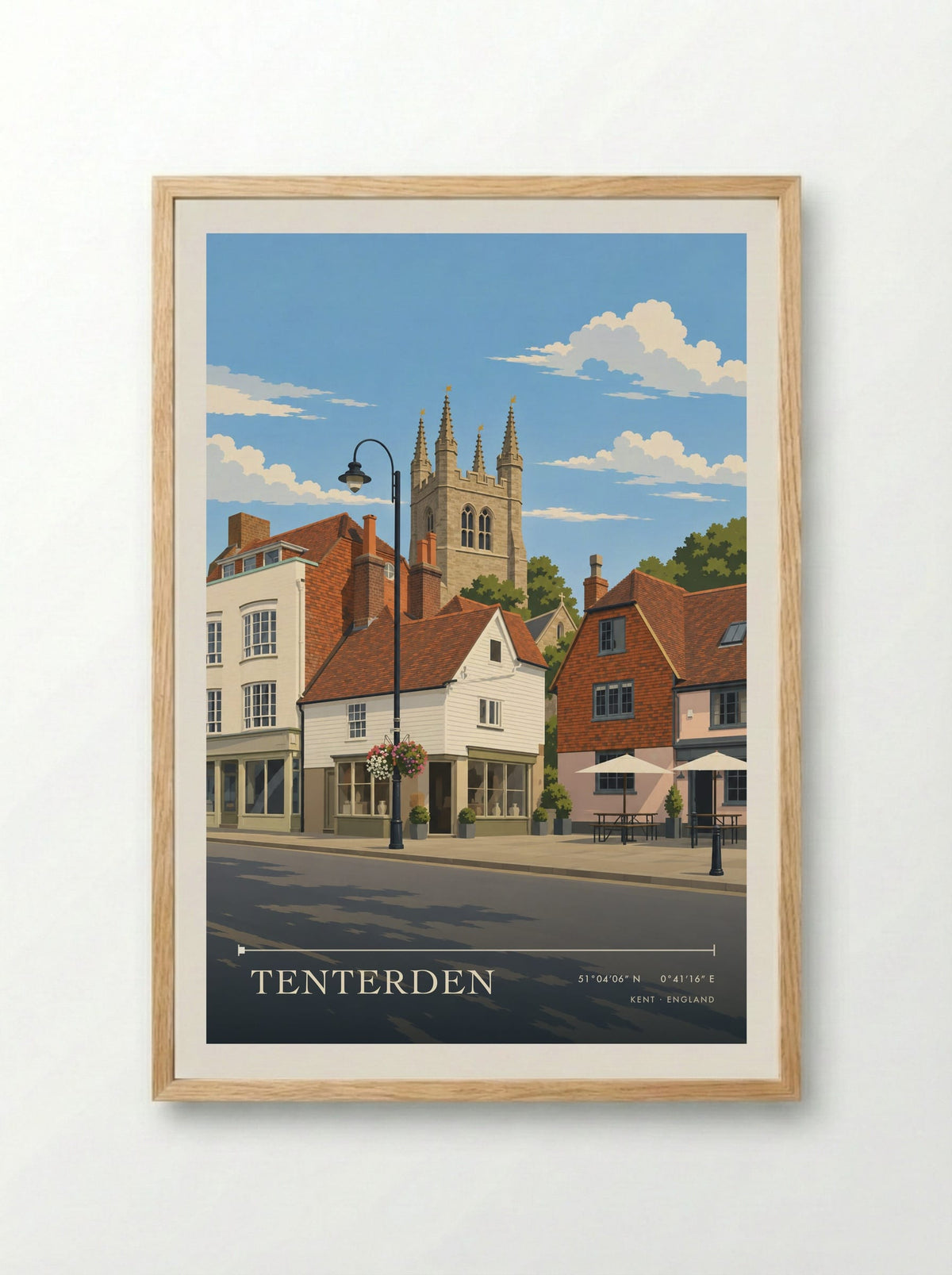 Tenterden, Kent | Travel Poster - Framed Print Wood