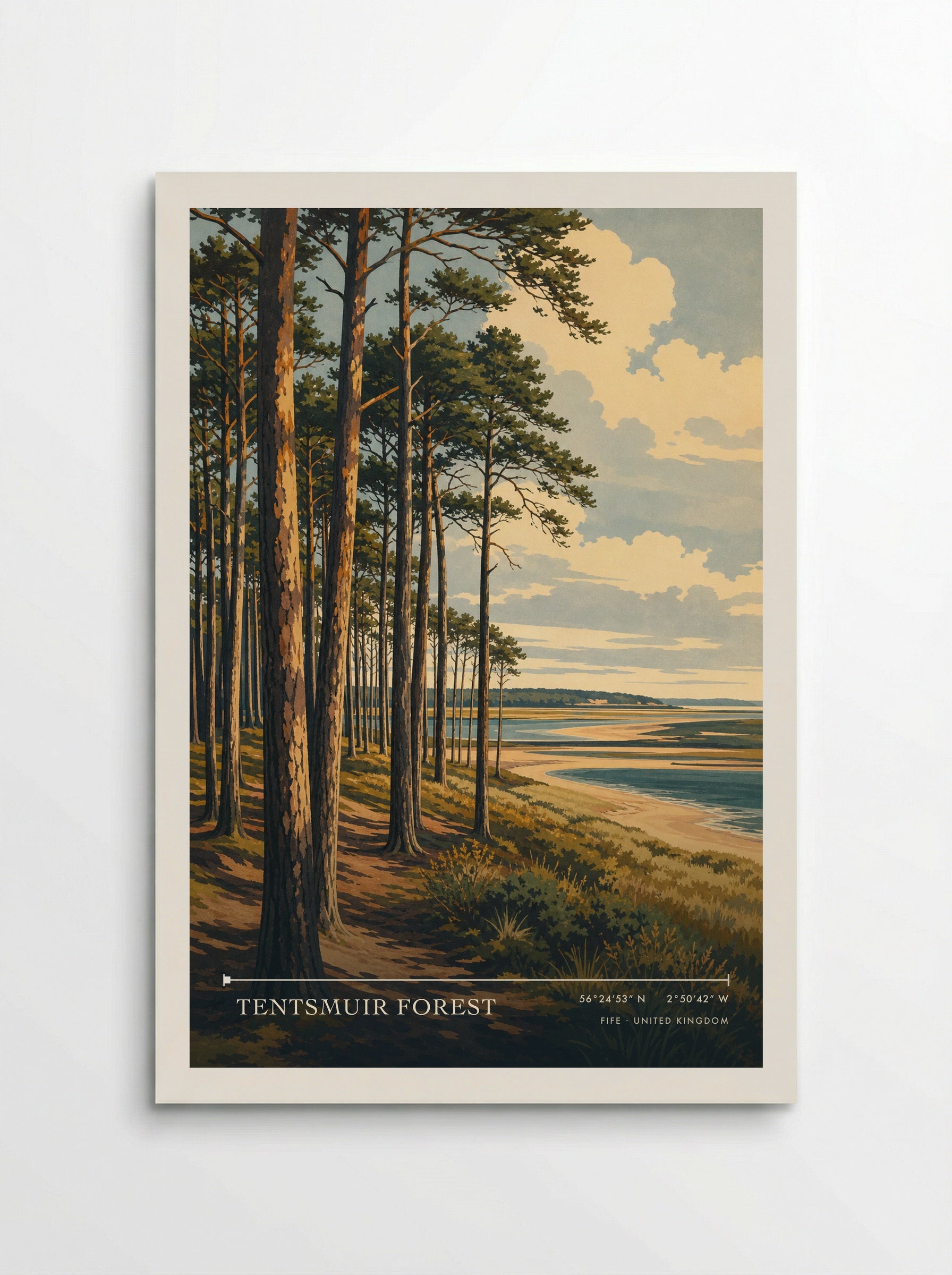 Tentsmuir Forest Fife United Kingdom Travel Poster - Poster