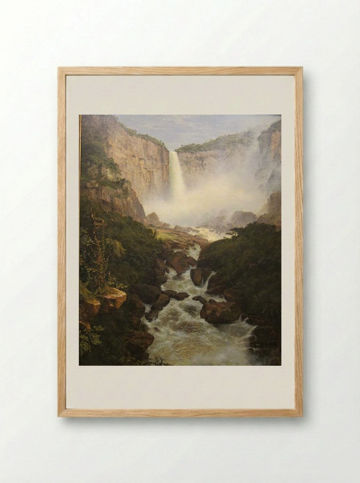 Tequendama Falls, Near Bogota, New Granada - Frederic Edwin Church - Framed Print Wood