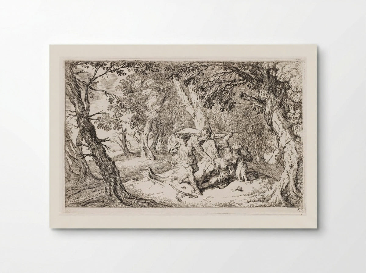 Tereus Abducts Philomela - Johann Wilhelm Baur - Poster
