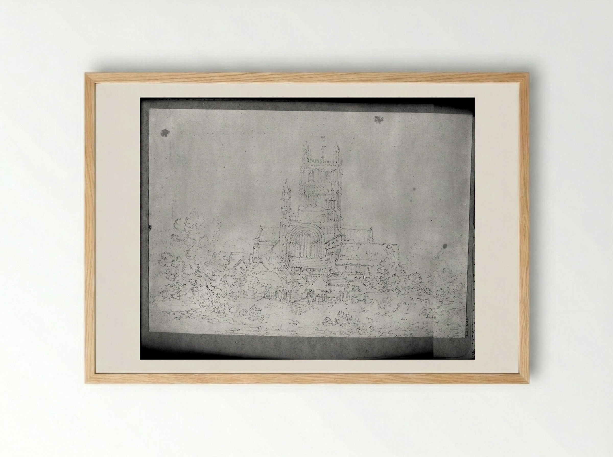 Tewkesbury, Gloucestershire - Joseph Mallord William Turner - Framed Print Wood
