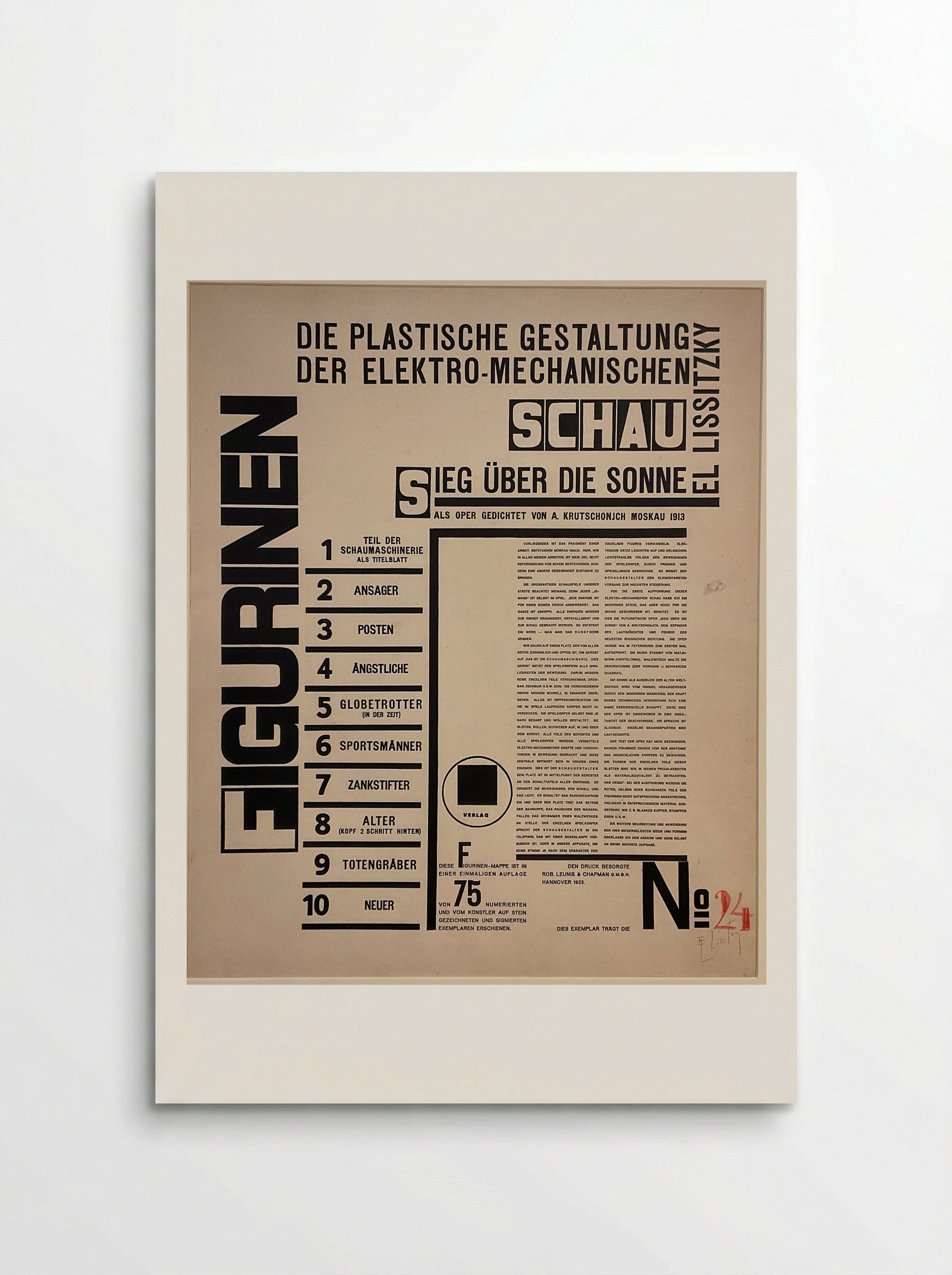 Text Sheet from Figurines - El Lissitzky - Poster