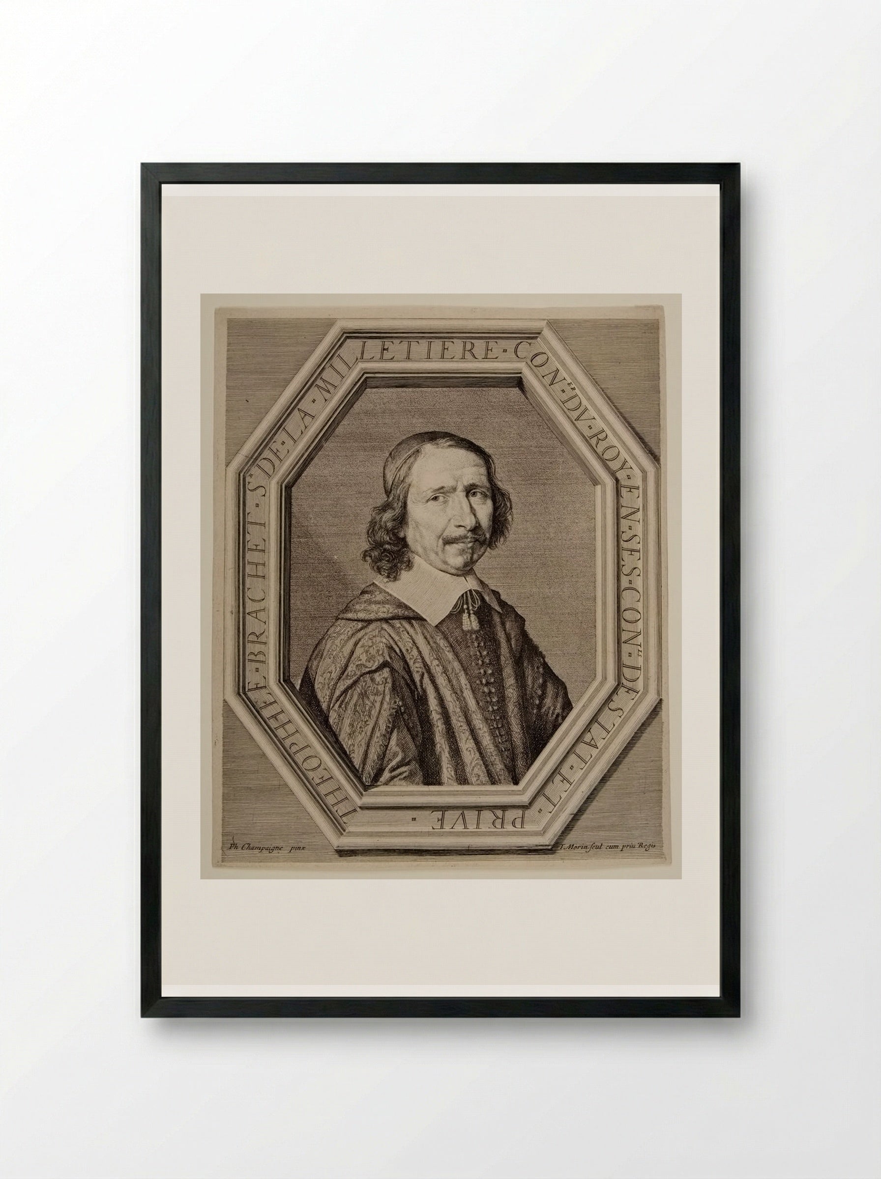 Théophile Brachet de la Millitière, Counselor to the King - Jean Morin - Framed Print Black