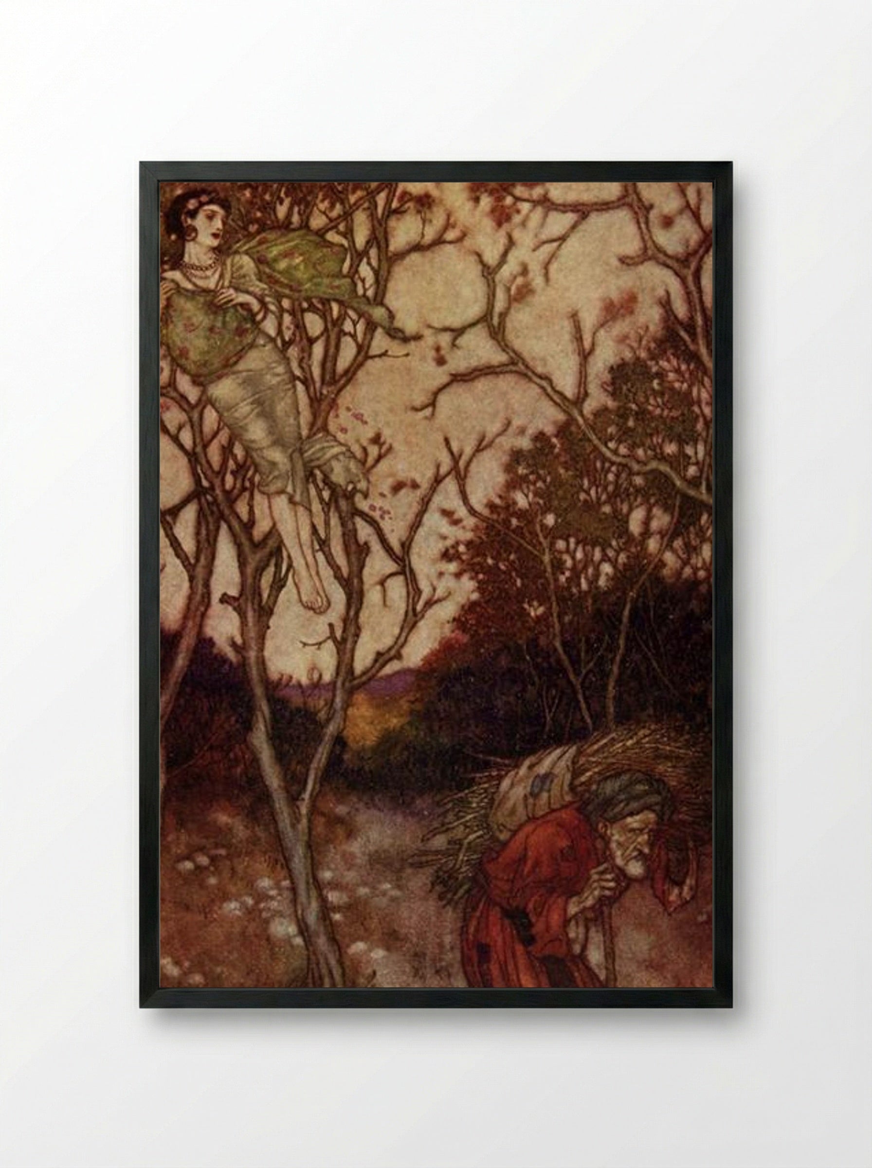 That Spring Should Vanish with the Rose - Edmund Dulac - Framed Print Black