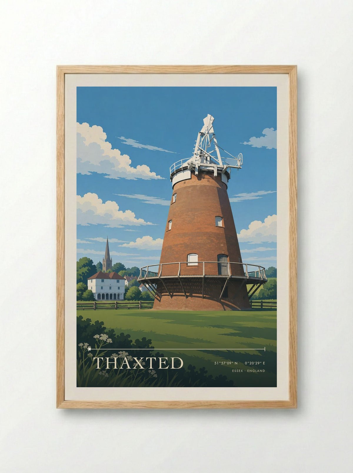 Thaxted, Essex | Travel Poster - Framed Print Wood