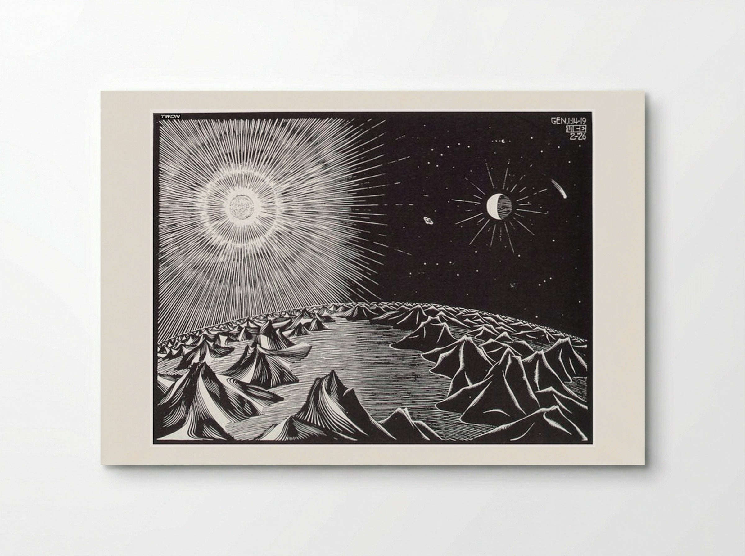 The 4th Day of the Creation - M.C. Escher - Poster