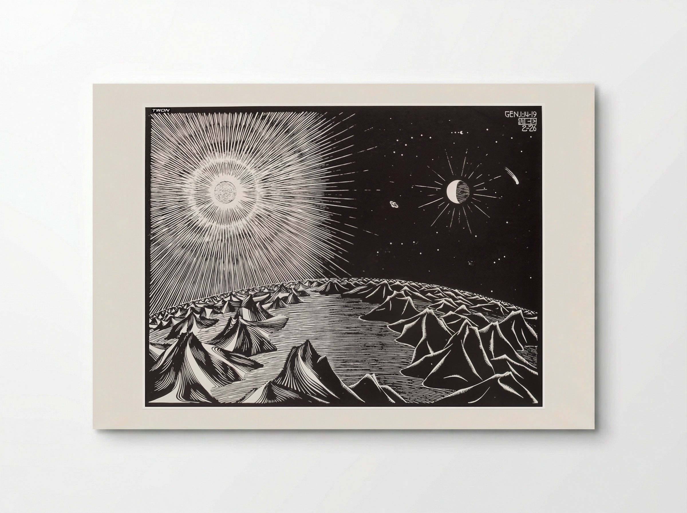 The 4th Day of the Creation - M.C. Escher - Poster