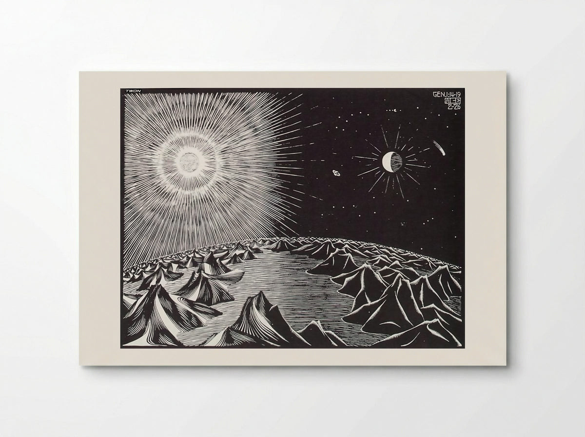 The 4th Day of the Creation - M.C. Escher - Poster