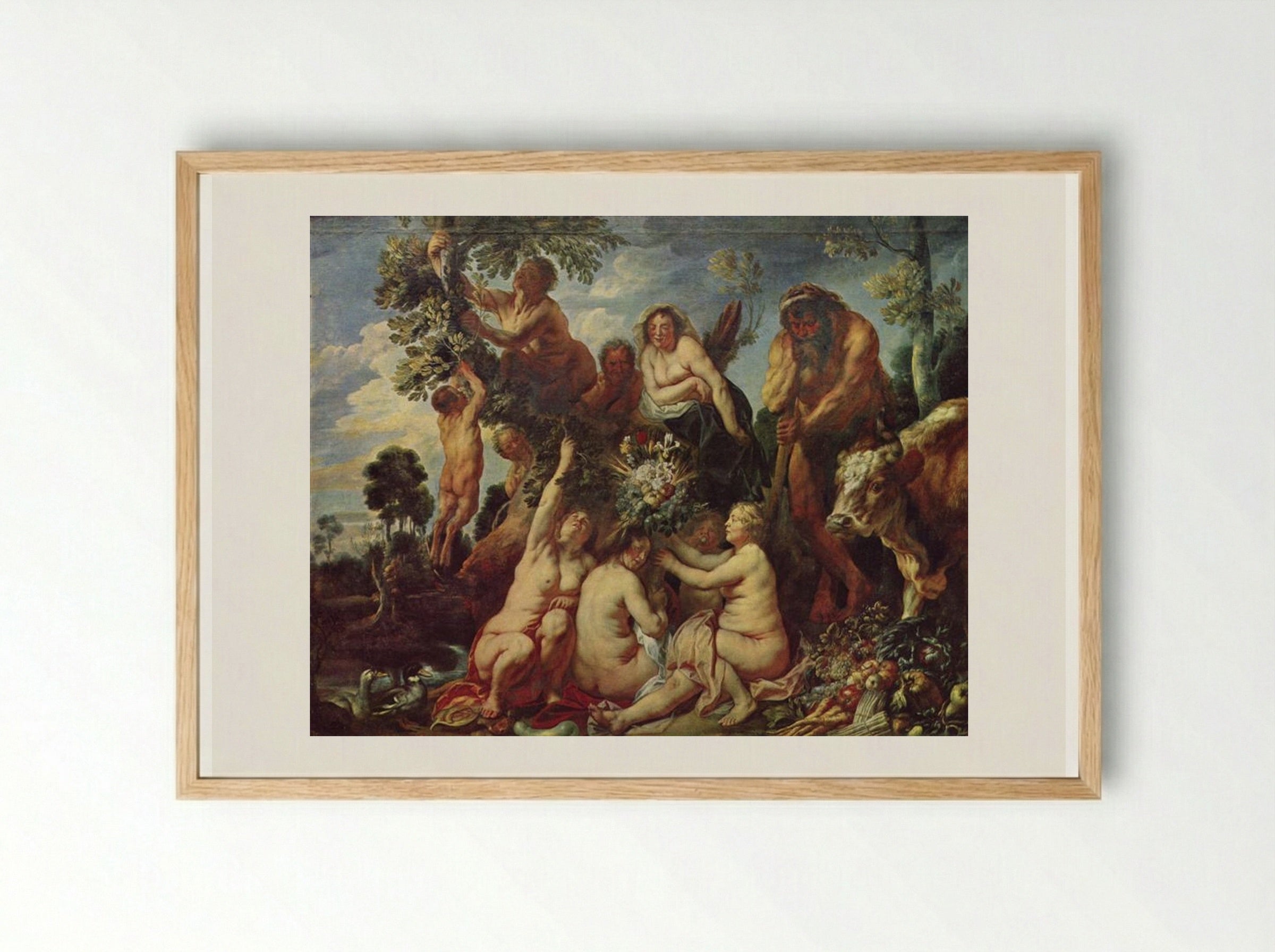 The Abundance of the Earth - Jacob Jordaens - Framed Print Wood
