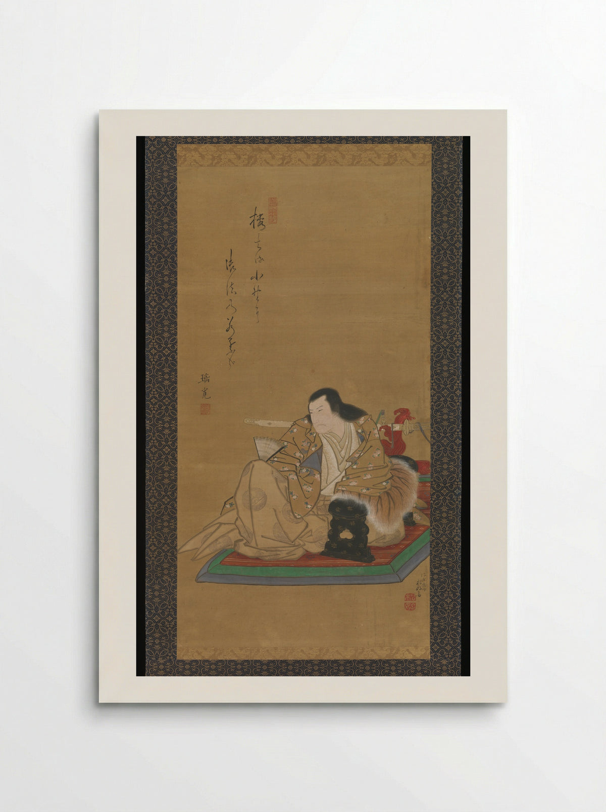 The Actor Arashi Kitsusaburō I as Prince Koretaka - Shunkōsai Hokushū - Poster