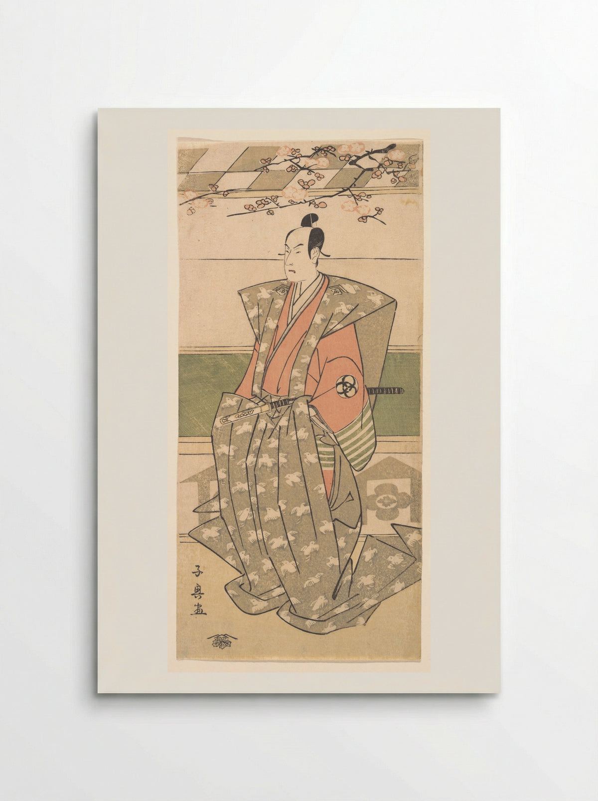 The Actor Bando Mitsugoro II in Ceremonial Robes with Kamishimo - Eishōsai Chōki - Poster