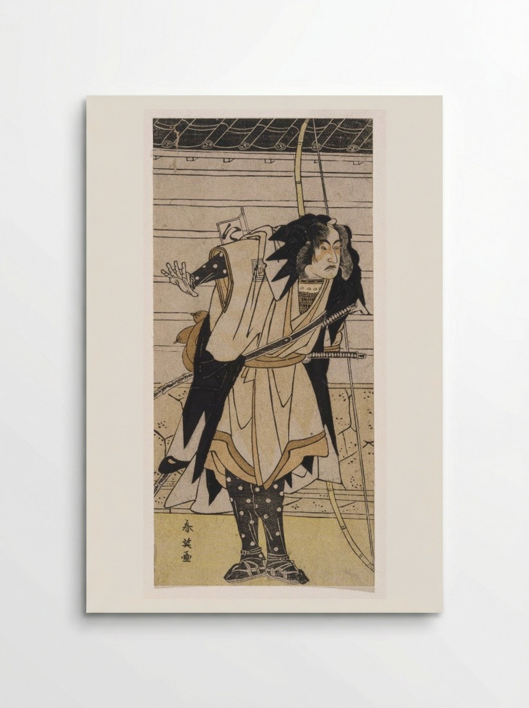 The Actor Ichikawa Danzō IV in the Role of Ono Sadakurō - Katsukawa Shun'ei - Poster