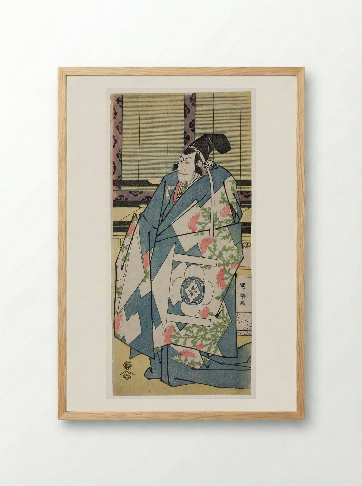 The Actor Ichikawa Ebizō V as Kudo Saemon Suketsune - Tōshūsai Sharaku - Framed Print Wood