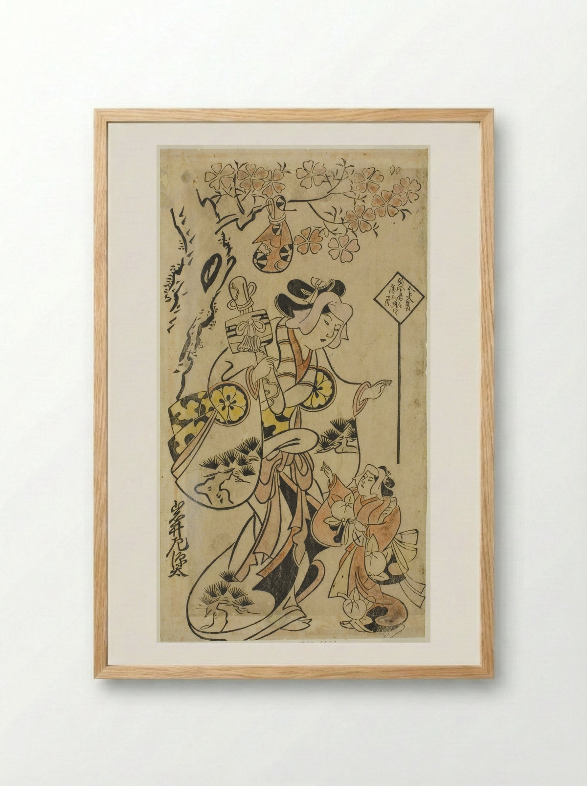 The Actor Iwai Sagenta I - Torii Kiyonobu I - Framed Print Wood