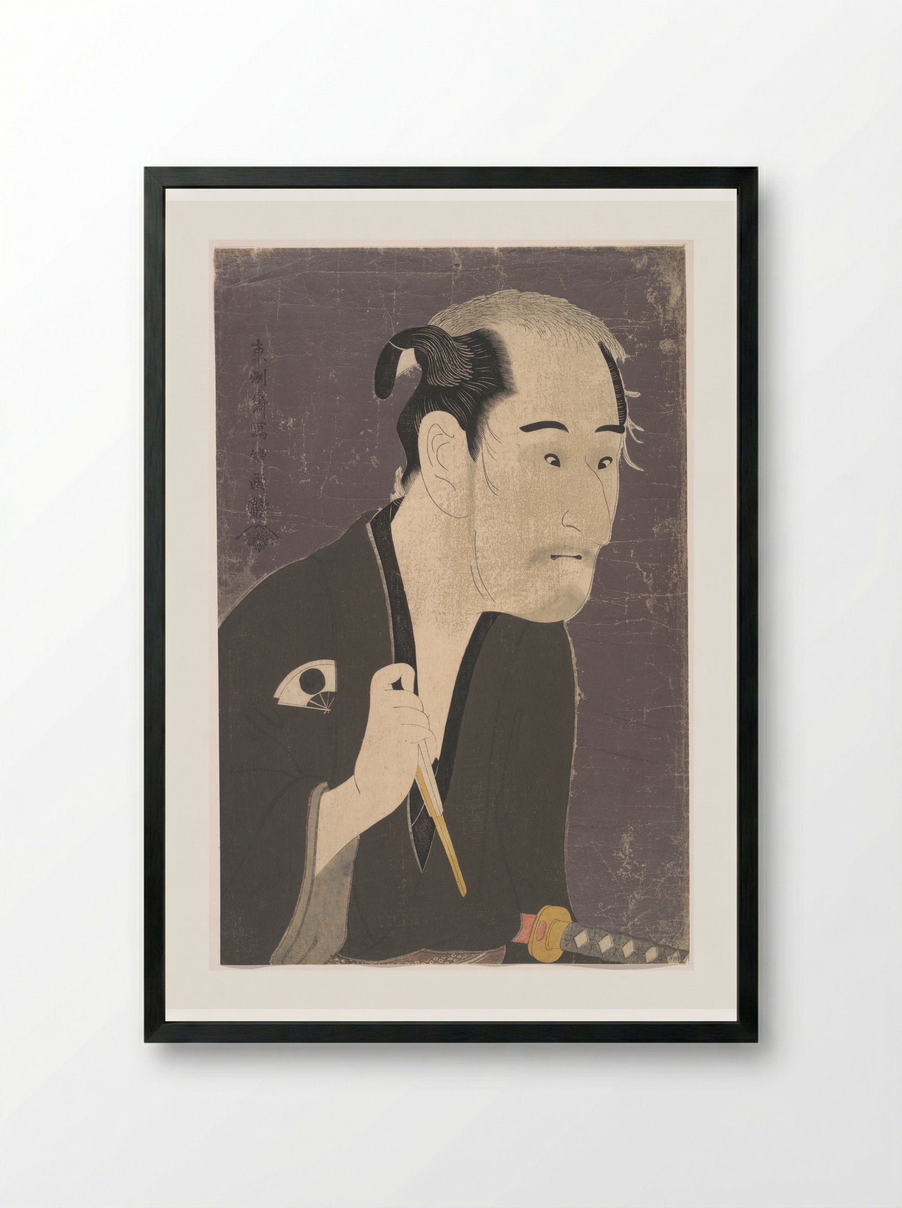 The Actor Onoye Matsusuke as a Ronin - Tōshūsai Sharaku - Framed Print Black