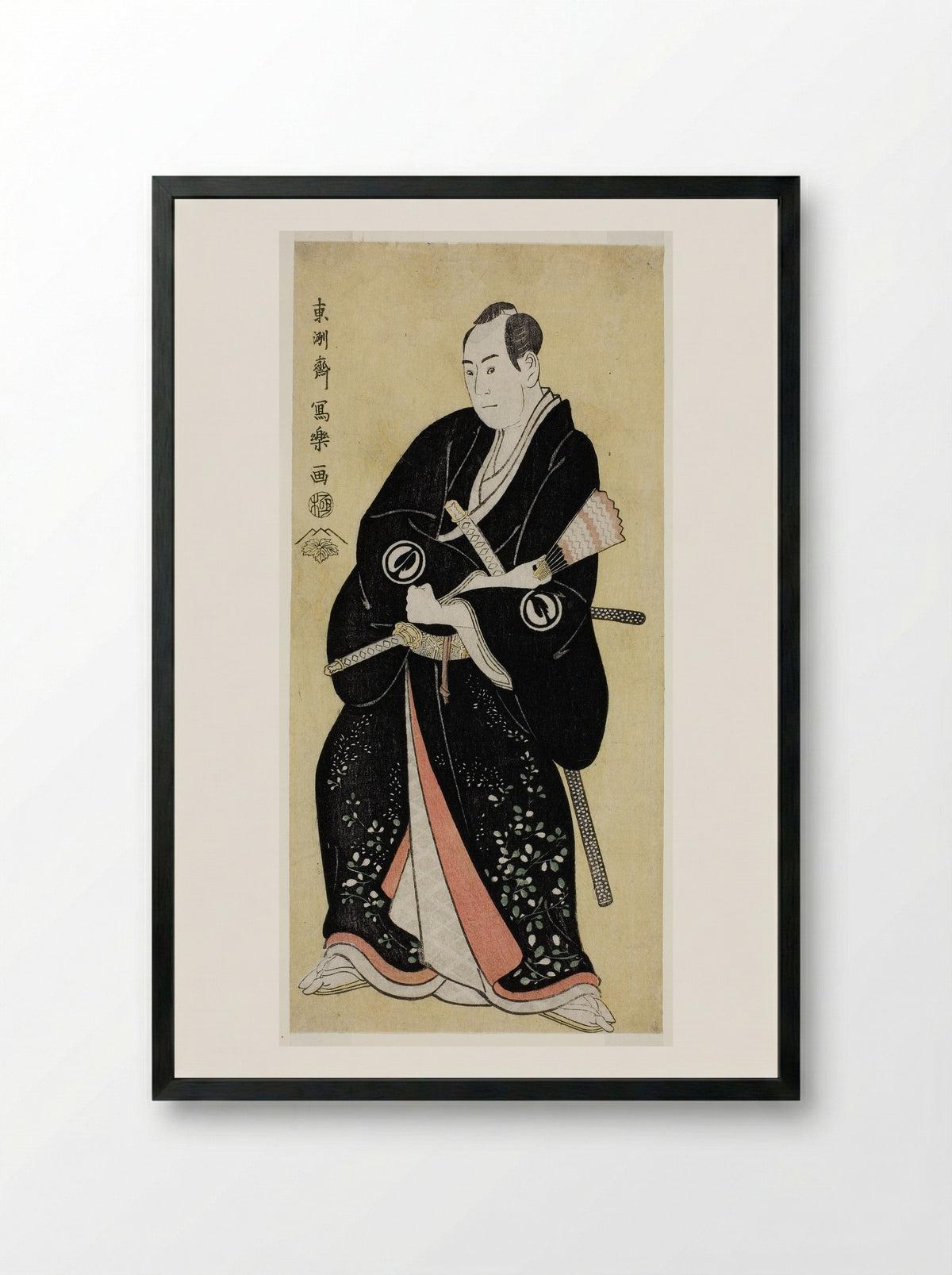 The Actor Sawamura Sojuro III as Nagoya Sanza Motoharu - Tōshūsai Sharaku - Framed Print Black