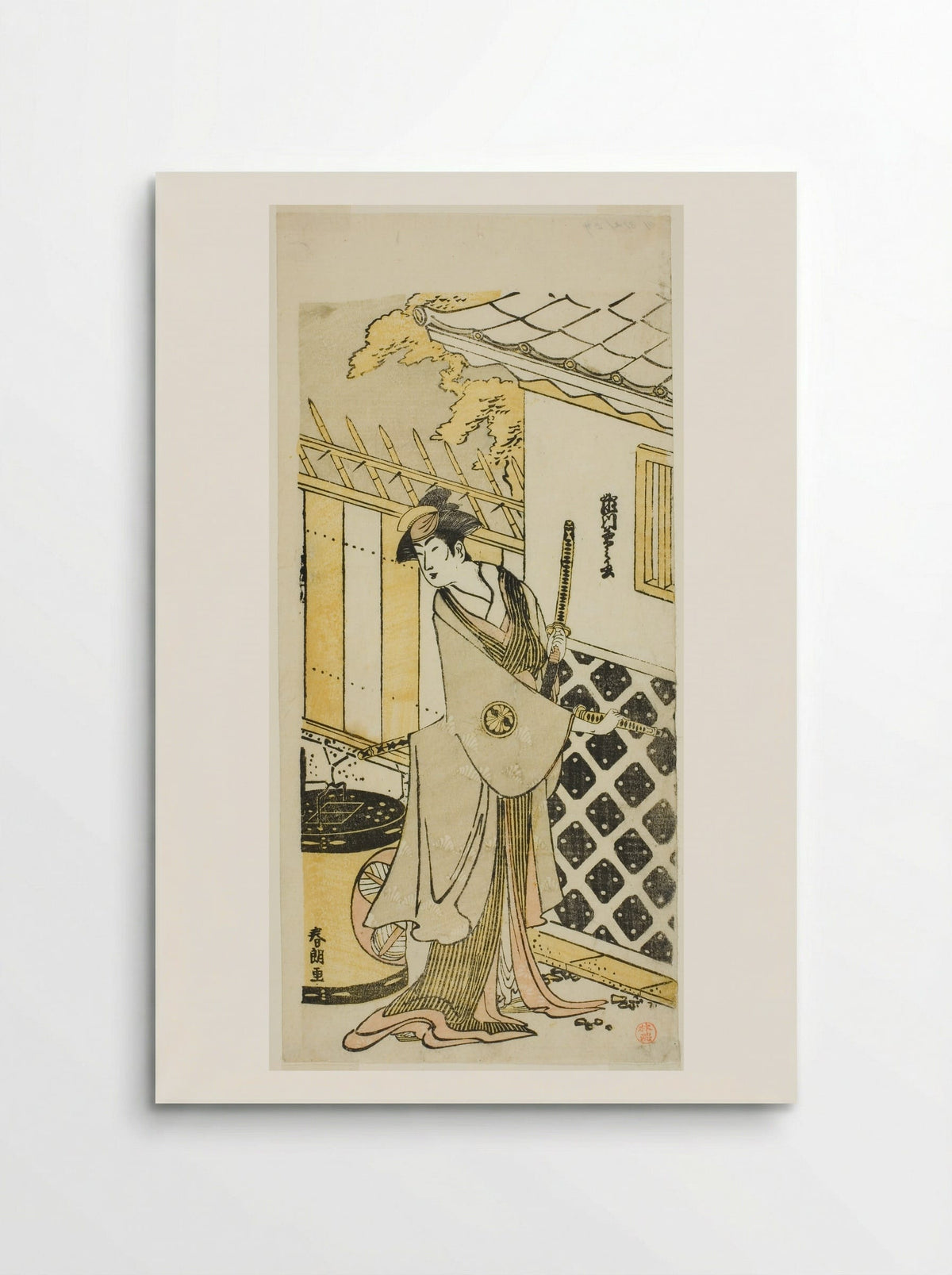The Actor Segawa Kikunojo III as a Woman of a Samurai Family - Katsushika Hokusai - Poster