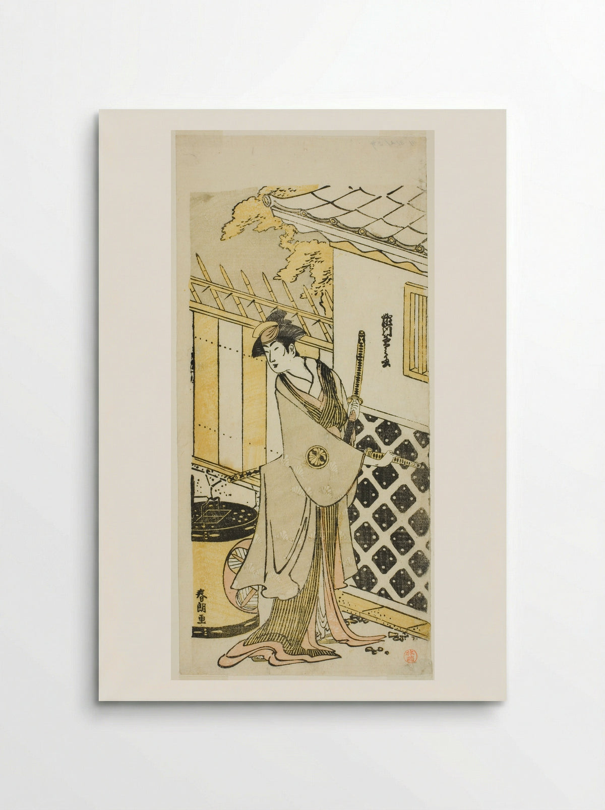 The Actor Segawa Kikunojo III as a Woman of a Samurai Family - Katsushika Hokusai - Poster