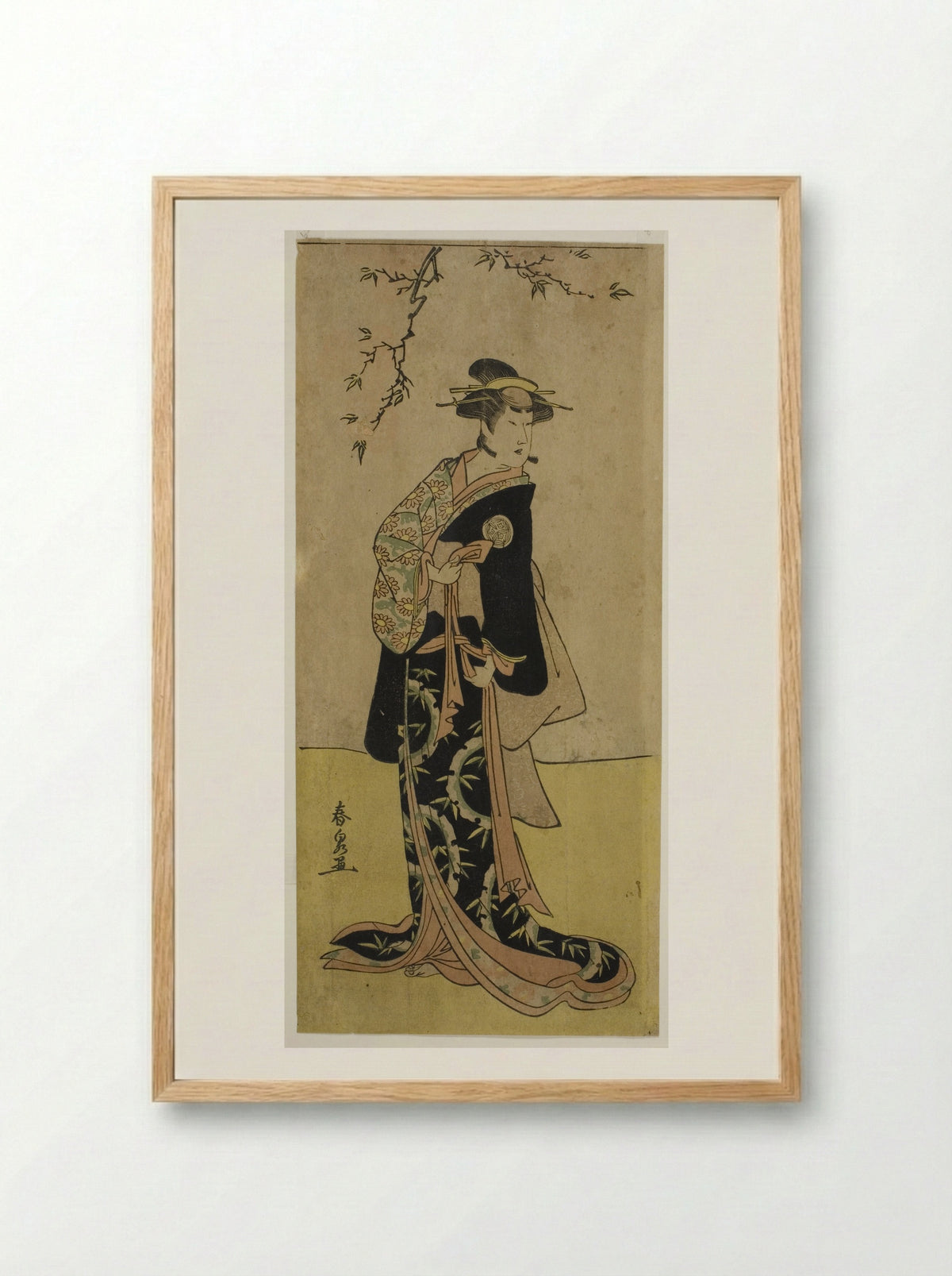 The Actor Yamashita Mangiku I as Lady Yuya - Katsukawa Shunsen - Framed Print Wood